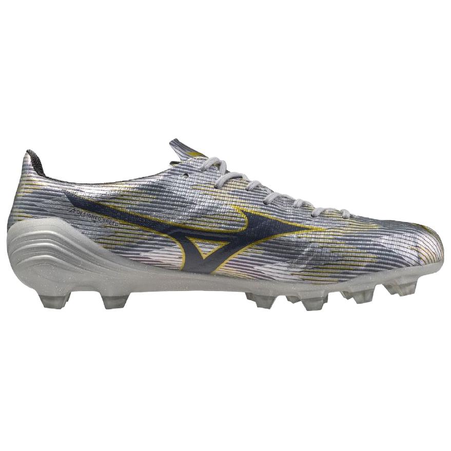 Mizuno Alpha 2 Anti Slip Wear Resistant Soccer Shoes Unisex Silver Gray Mizuno P1GA256004
