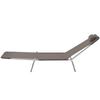 Folding Sun Lounger, Texteline Reclining Sun Bed with 5 Position Adjustable Backrest, Headrest, Coffee