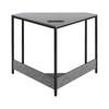 Triangular Gray Corner Desk, Small Desk with Outlets Table for Small Space Density Board for Home Office , Student Dormitories