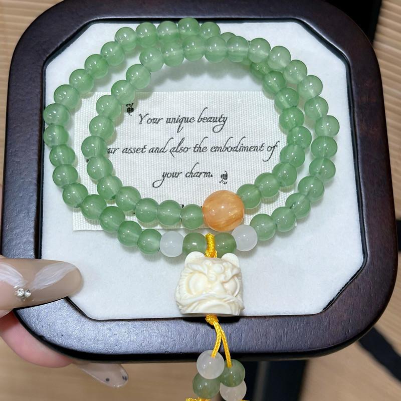 New Chinese-style mountain ghost flower beaded double-layer bracelet, women's national style retro new bracelet, personalized versatile jewelry
