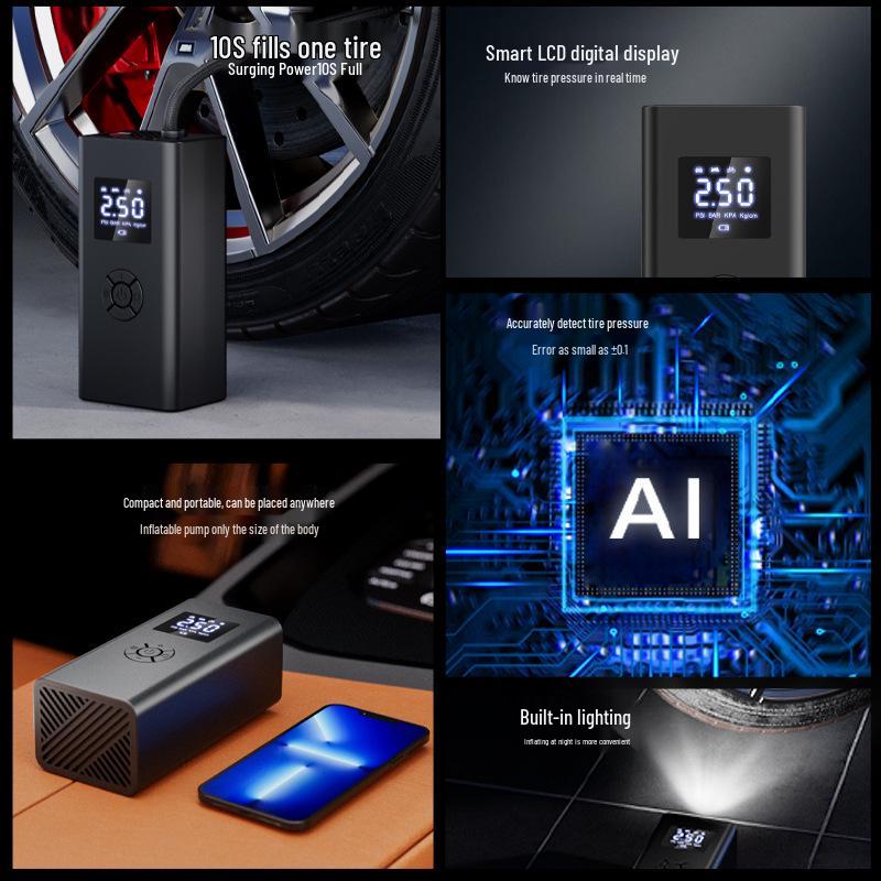 Wireless Electric Car Inflator & Balloon Pump with Ultra-Fast Inflation and Lighting Feature