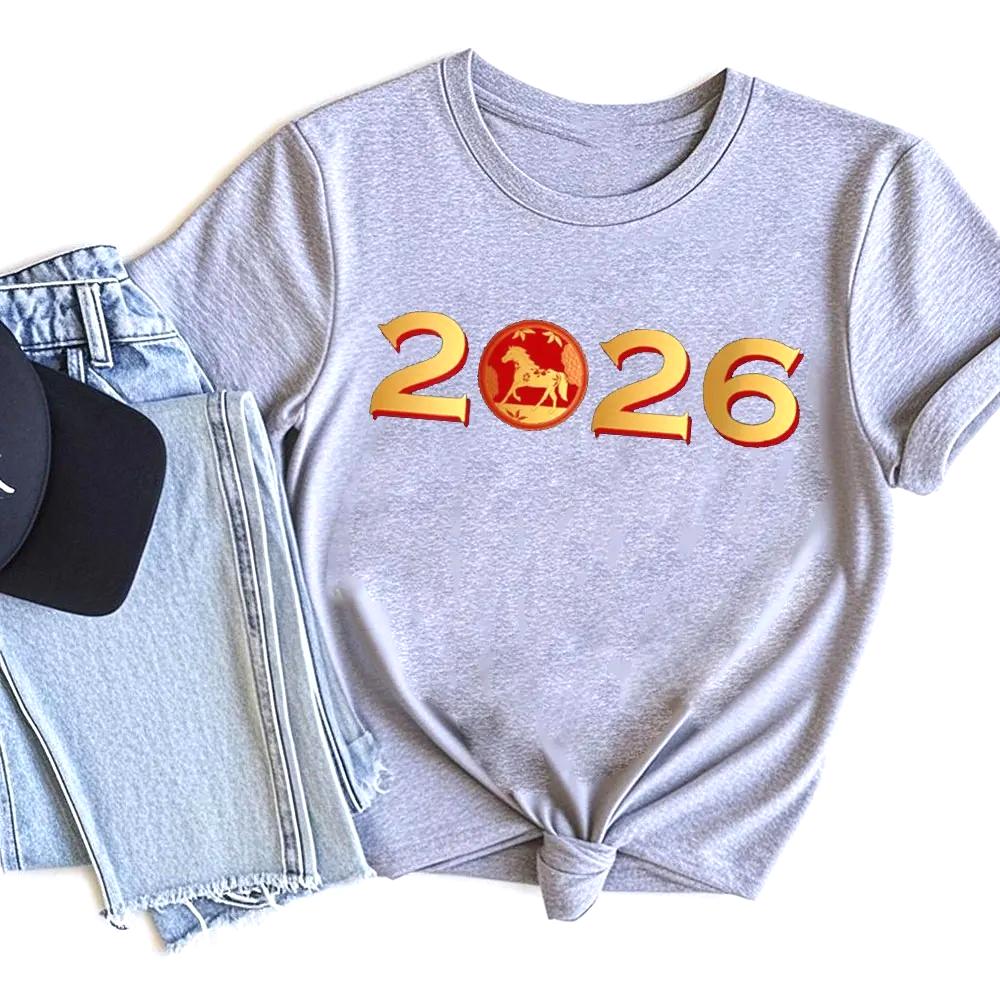 Chinese New Year of The Horse Lunar Zodiac ONeck Yk Top TShirt Unisex High New Year Gift Quality Summer Tshirts Clothes