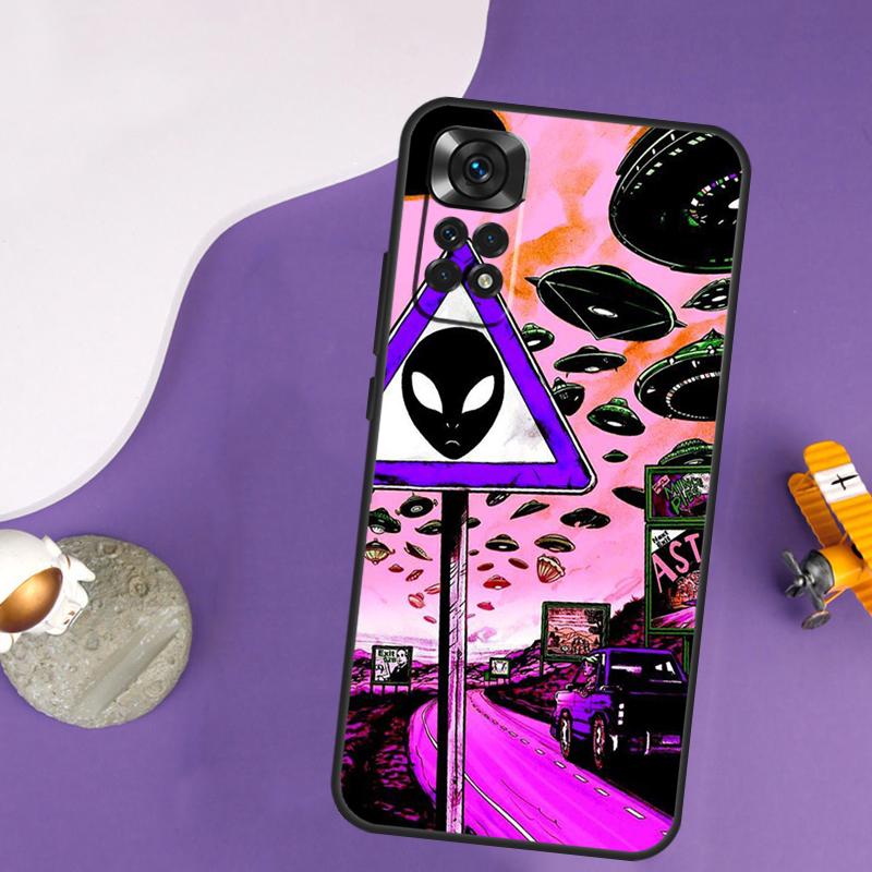 Alien UFO Case For Xiaomi Redmi Note 13 Pro 14 12 9 10 11 Pro 10S 11S 12S Redmi 13C 14C 10C 12C Cover