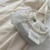 Street Style Ladies Mini Crossbody Bag With Pearl Embellishments And Zipper For Casual Outings