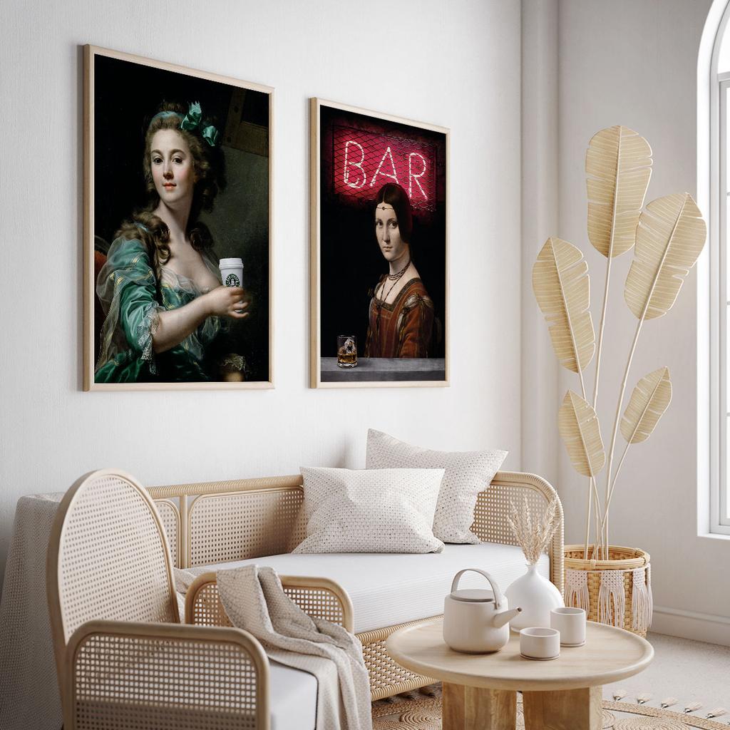 Set of Two Portrait Posters with Coffee