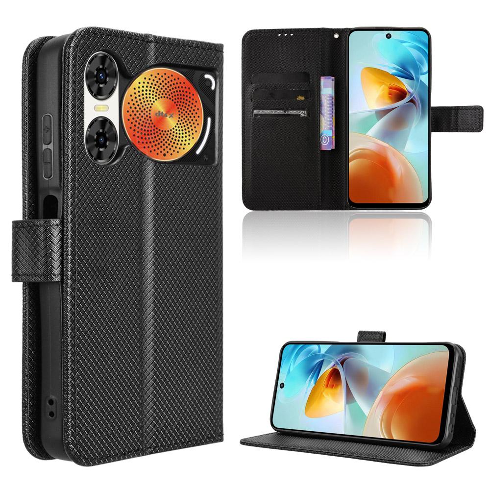 Кожаные флип-чехлы для ZTE nubia Music 2 Кожаный чехол [Flip Vintage Leather] Кошелек противоударный прочный ретро флип-чехол for ZTE nubia Music 2 чёрный