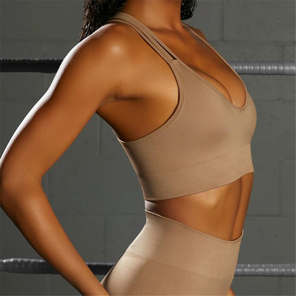 Reggiseno sportivo da yoga da donna, canotta corta