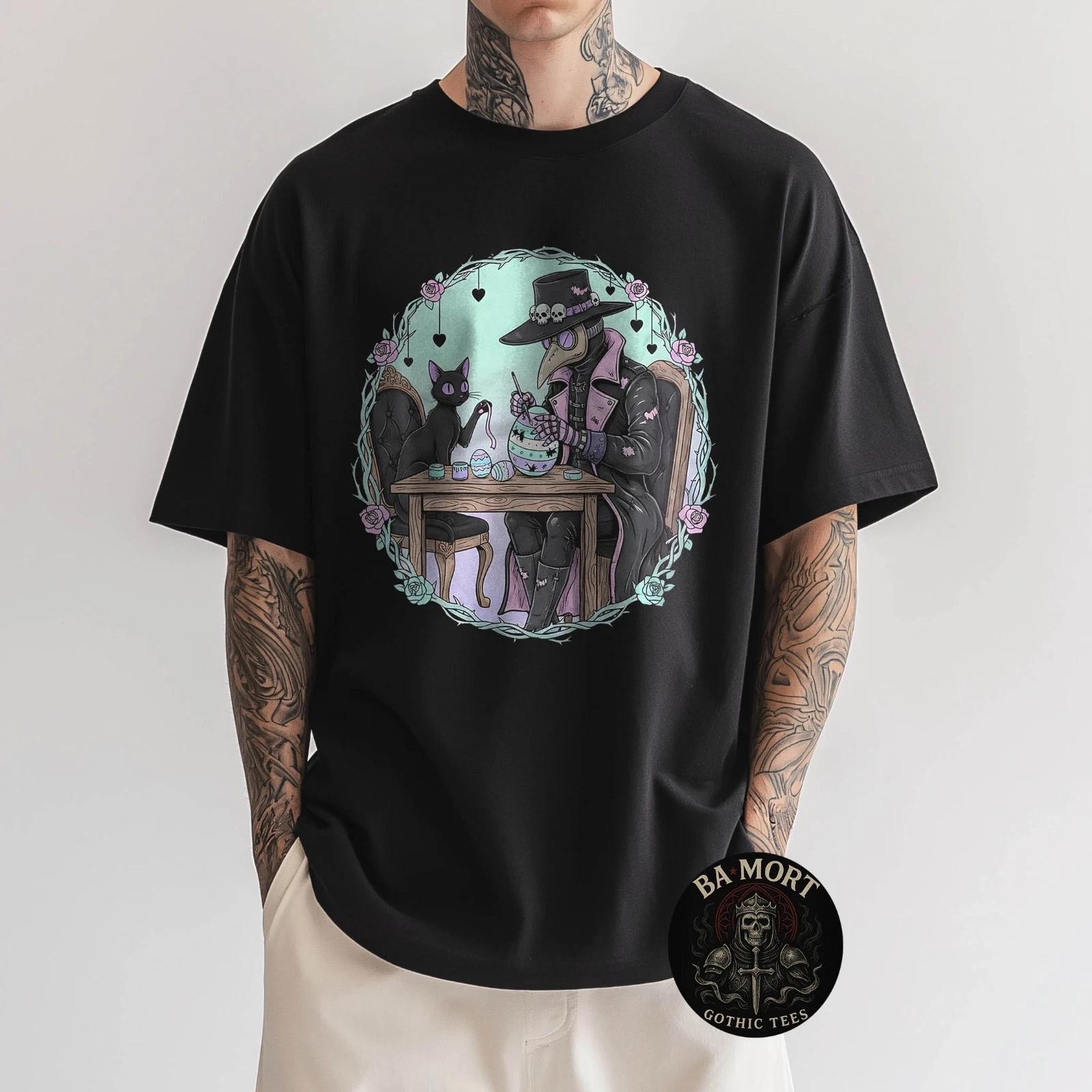 Pastel Goth Easter Design Plague Doctor Easter Men Women T-Shirt S