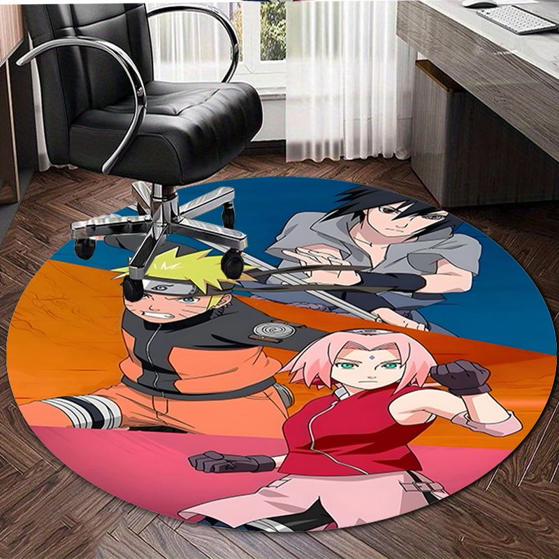 1pc NARUTO (4) Design Printed Area Round Carpet for Bedroom Living Room Home Decor Rugs Mat Non Slip Mat Rug for Bedside