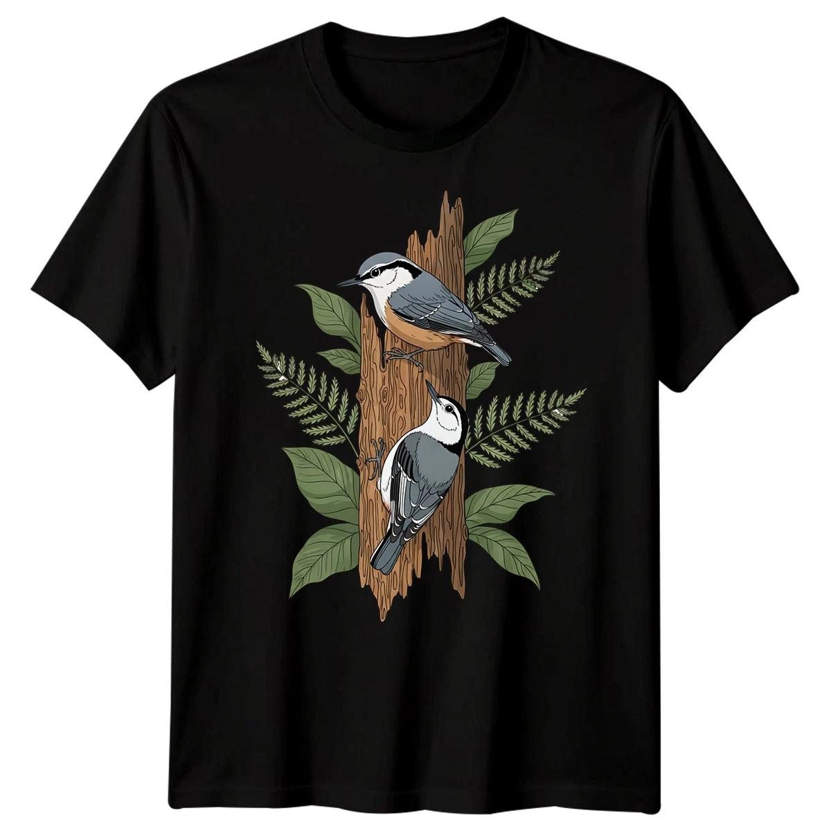 Nuthatch Birds Animals Graphic Tee Mens T-Shirt Womens Nature Unisex Tee 2XL
