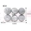 6pcs 8CM Christmas Ball Set Shatterproof Electroplating Ball  New Year