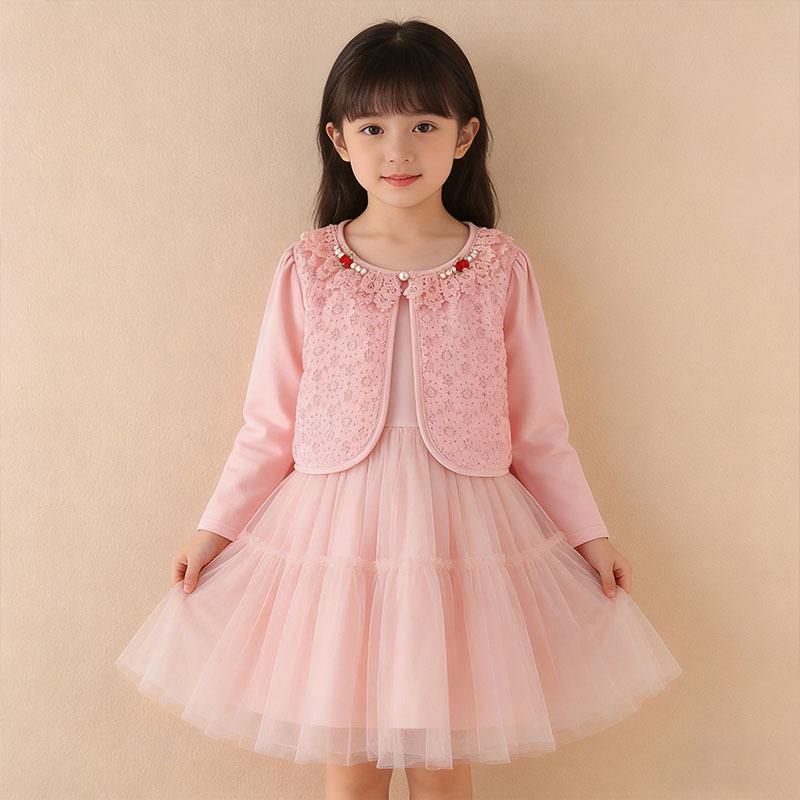 Embroidered Cotton Lace Girls' Sun Protection Cardigan