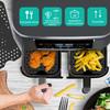 2Pcs Air Fryer Grill Rack Reusable Stainless Steel Dehydrator Rack with 2 Air Fryer Silicone Mat and Skewers for AirFryer Baking