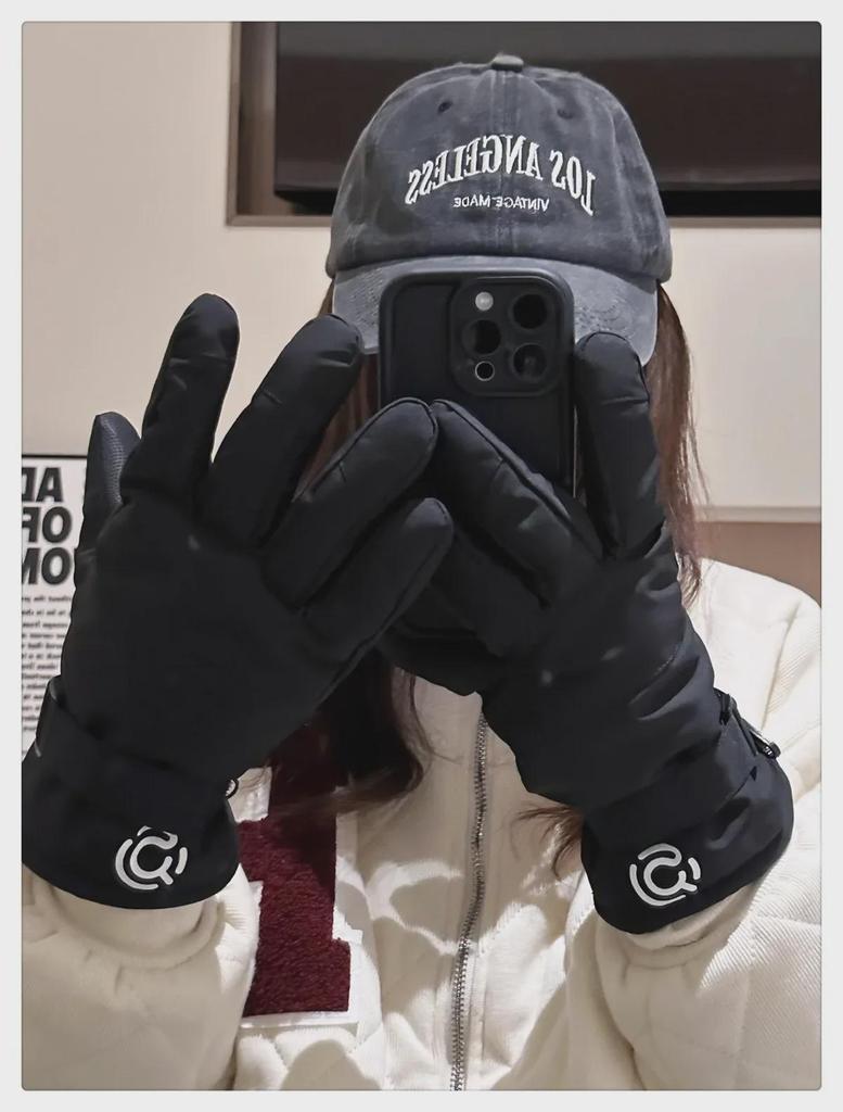 2024 Wasserdichte PU-Touchscreen-Handschuhe für Damen & Herren: Verdickt, Warm & Rutschfest