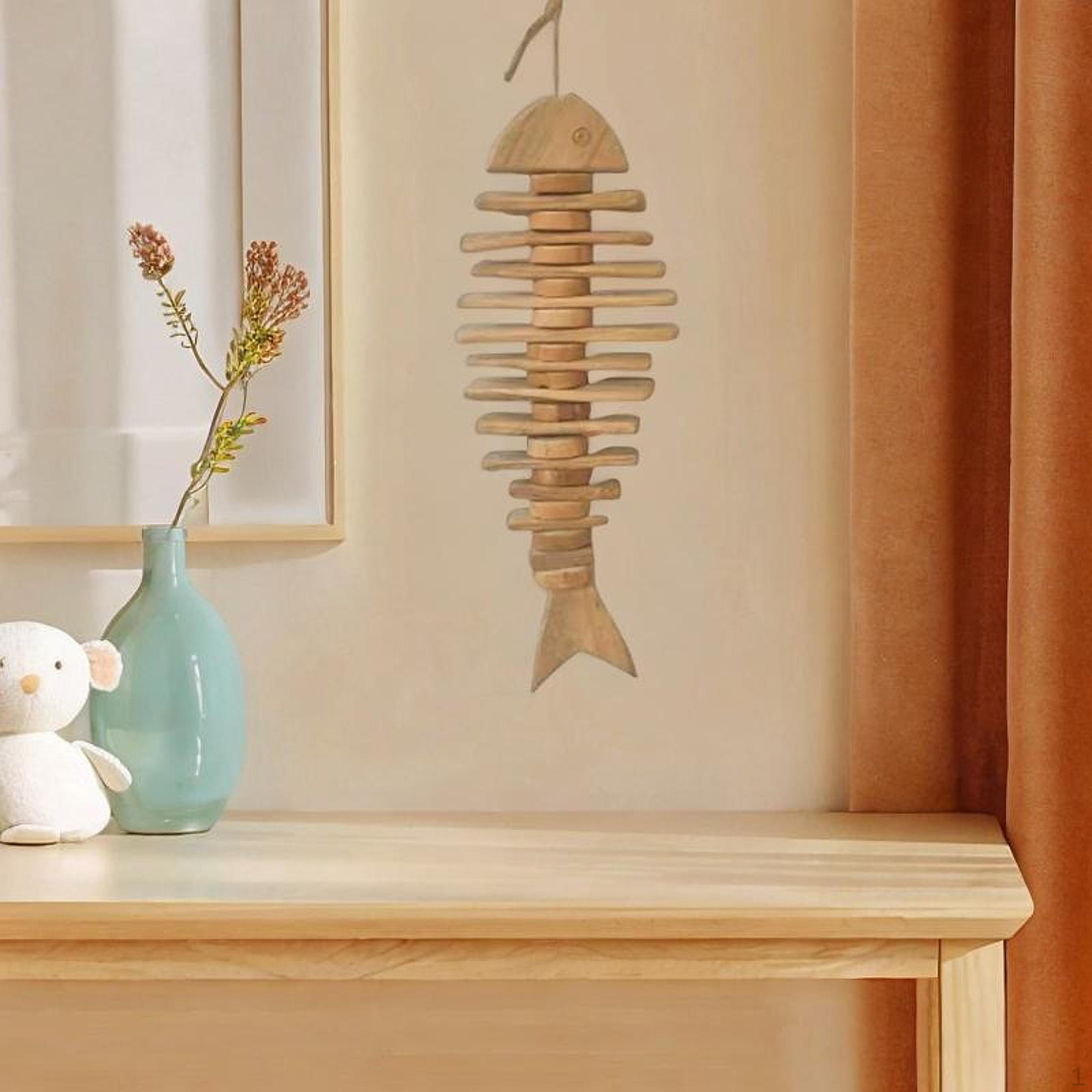 

Рыба подвесной орнамент настенная скульптура ремесло, креативное деревенское украшение деревянная подвеска Style A