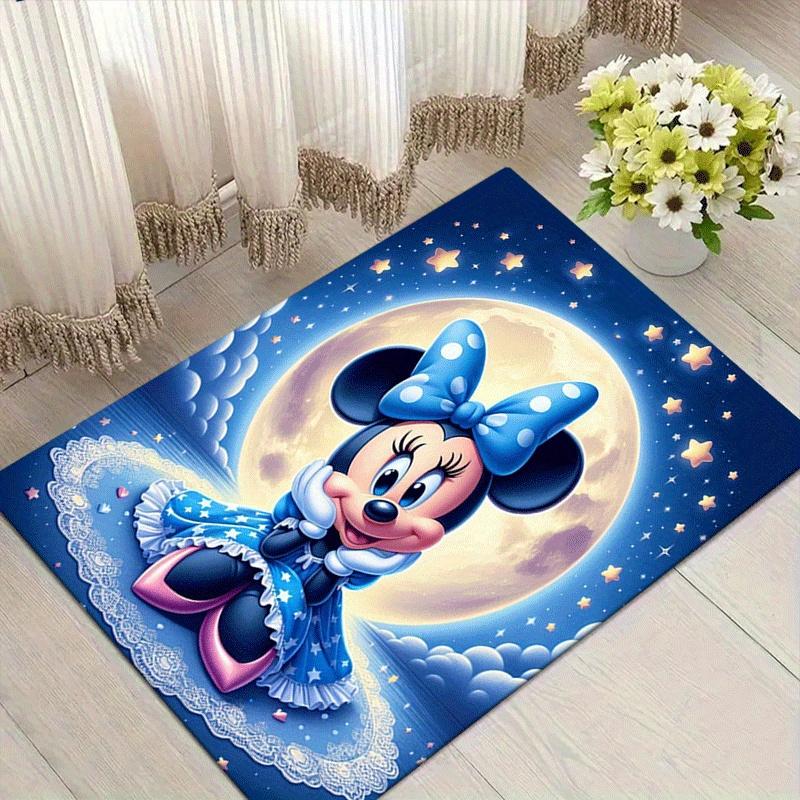 

1pc Minnie Pattern Area Rug Soft Flannel Floor Mat for Living Room,Office,Bedroom and Carpet 60cm by 90cm
