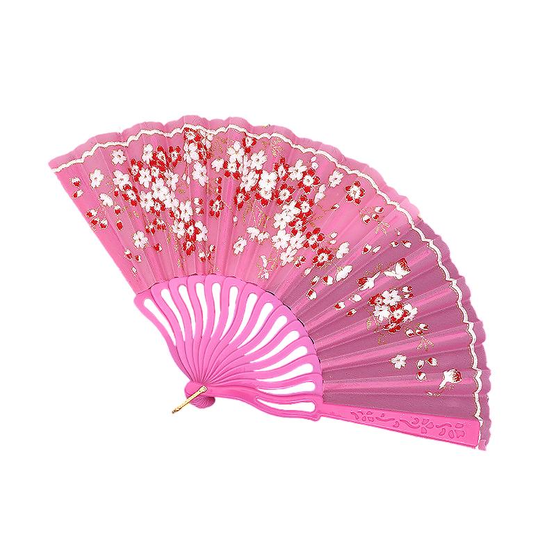 1PC Ancient Style Photography Folding Dance Performance Fan Elegant Plum Blossom Gift Plastic Classica New Chinese Style Colorful