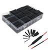 625 PCS Heat Shrink Tube Kit Black Waterproof Insulation Heat Shrink Tube Sleeve