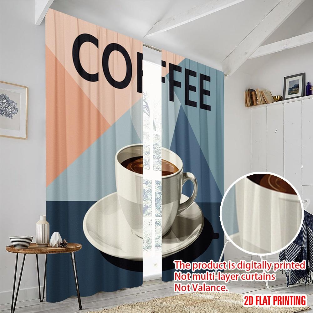 2 st 2D platt tryckta Draperier Bauhaus Kaffe Utställningstyg Utan Elektricitet Säsongsfest- & Högtidsdekor för Festligt