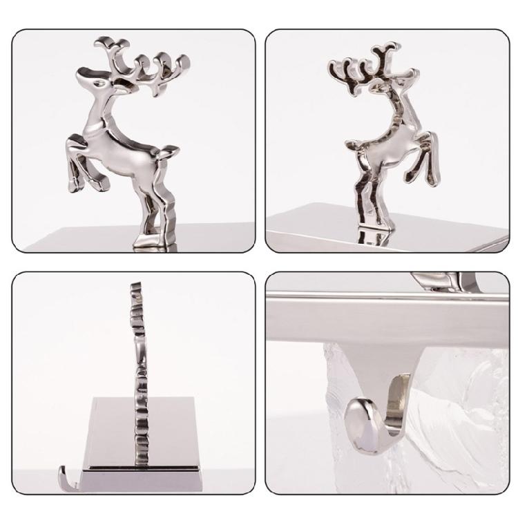Christmas Stocking Display Hook Elegant Zinc Alloy Hook Unique Hanger with Silver Base for Christmas Stockings