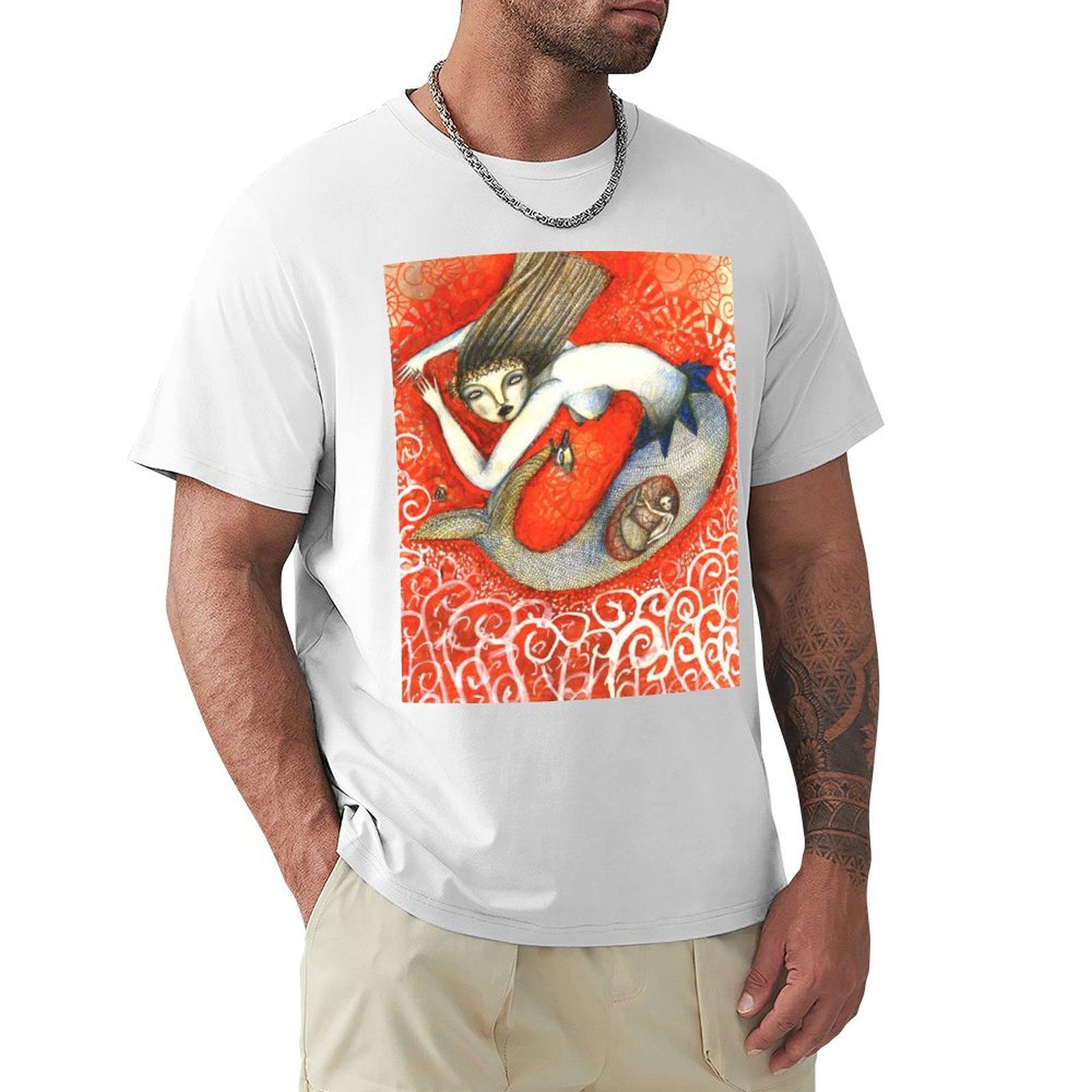 Sirena en Rojo TShirt vintage t shirts oversized t shirt rapper graphic tees mens designer clothes S