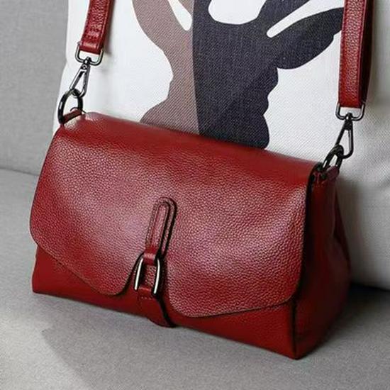 Borsa Piccola a Tracolla e da Mano da Donna in Vera Pelle: Nuova Borsa Quadrata in Pelle di Mucca con Strato Superiore Morbido 2024