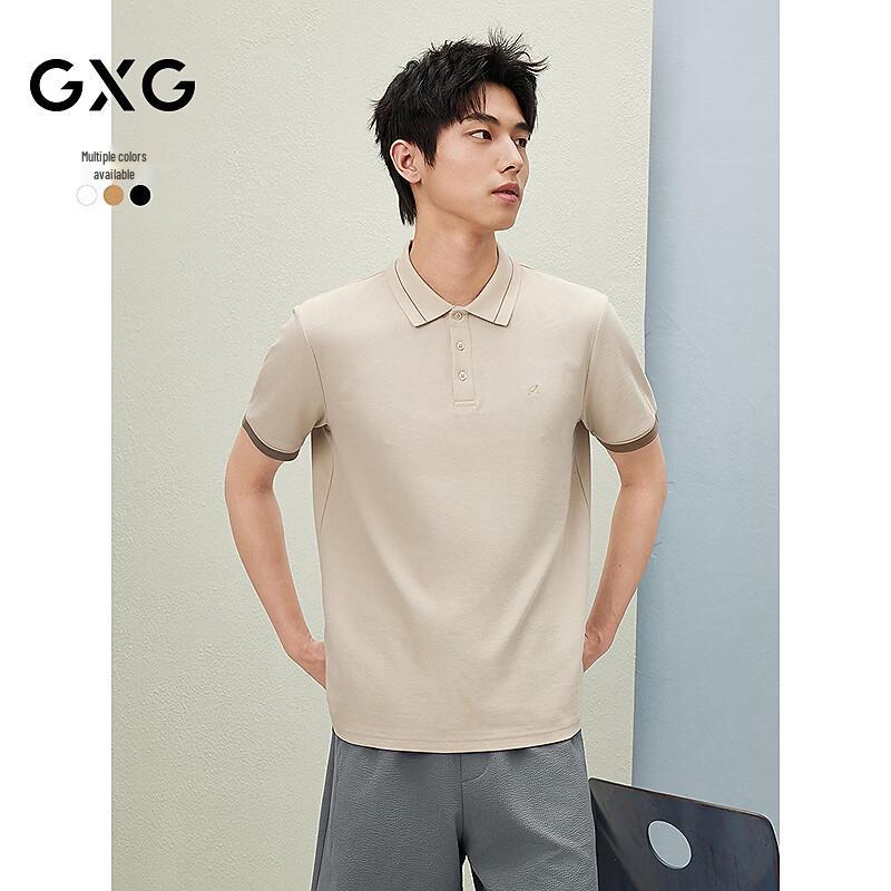 GXG Men s Casual Colorblock Short Sleeve Polo Shirt L