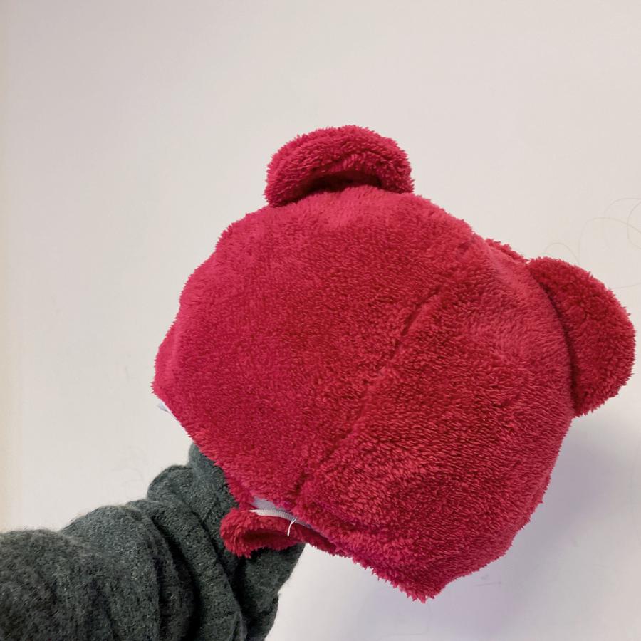 Dívčí srdce plyš roztomilý kreslený vtipný medvěd jahodový medvěd kapuce klobouk foto rekvizity pro vystoupení