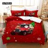 Red Christmas Bedding Set Duvet Cover Set 3d Bedding Digital Printing Bed Linen Queen Size Bedding Set Fashion Design
