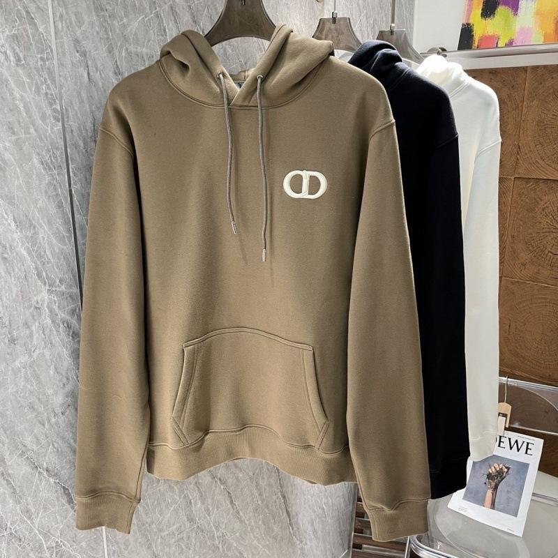 European Style Embroidered Hooded Sweatshirt - Casual, Fleece-Lined, Long Sleeve, Autumn/Winter Loose Fit