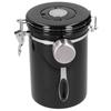 Coffee Bean Container with Exhaust Valve Tea Leaf Storage Canister for Kitchen Use(Silver Spoon 1.8L (Filled 750g Coffee Bean))