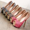 Scarpe da donna bocca di pesce tacchi alti tacchi sottili da donna plateau alto impermeabile alta corrispondenza di colore paillettes versatili tacchi altissimi scarpe da donna per discoteca