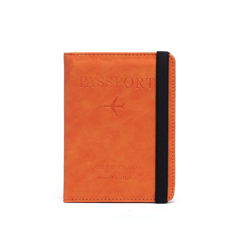 Anti-Magnetic RFID Passport and Card Holder - Multifunctional Bifold PU Cover for Travel Documents