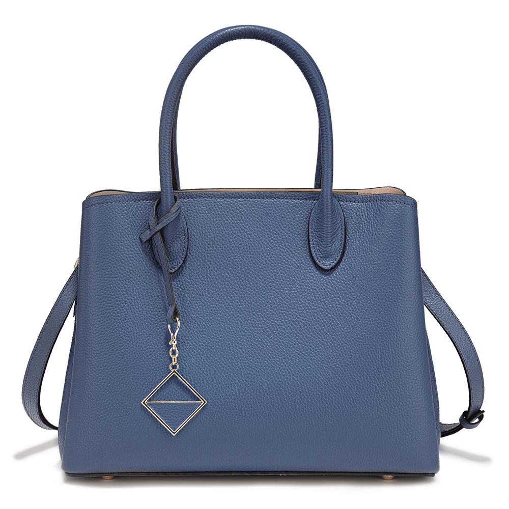 

Zency Женская большая сумка-шоппер из натуральной кожи 2025 темно-синий