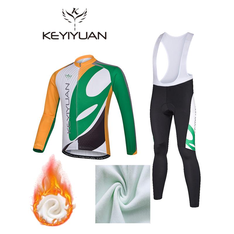 

2026 Winter Fleece Warm Cycling Suit Set Bicycle Set Men Fleece Long Sleeve Bike Sports Wear Road MTB Cycling Jersey Suit Fietskleding Heren Winter XS