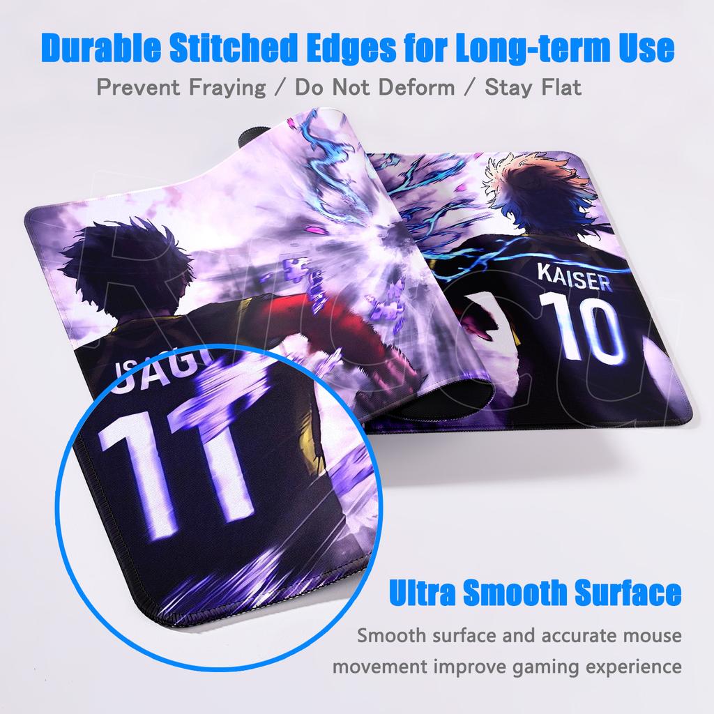 Hot Anime Blue Lock Mousepad HD Printing Computer Gamers Locking Edge Non-slip Rubber Mouse Pad XXL 90x40cm Keyboard PC Desk Pad