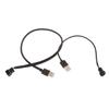 1Pc Case Fan Adapter Connector Cable Usb 2.0 A Male To 3-Pin Pwm 5V Usb Sleeved Fan Power Adapter Cable