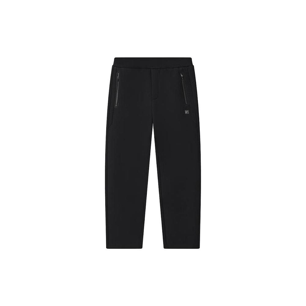 FILA Solid Color Knitted Straight Leg Casual Pants Men bottoms Black F51M247602A-BK