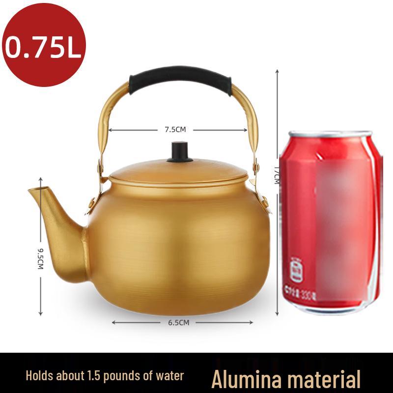 Yellow Aluminum Teapot Kettle: Large Capacity Korean Rice Wine Pot for Gas Stoves