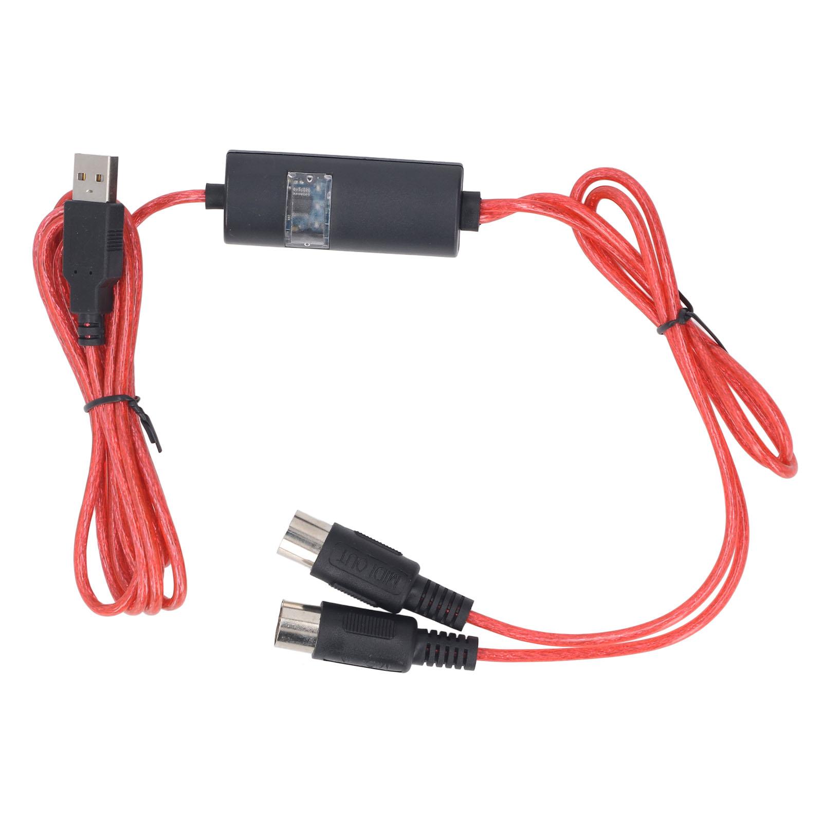 

Кабель USB к MIDI 5 футов USB 5-контактный MIDI-интерфейс адаптер для музыкальной клавиатуры пианино к ПК ноутбуку