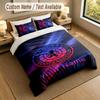 3Pcs Bedding Set Custom Name Text, 1 Sheet 2 Pillowcases Home Bed DecorRangers FC