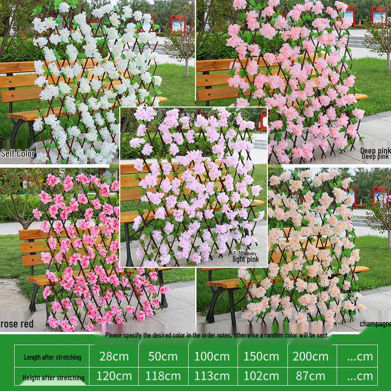 Retractable Wooden Picket Fence for Outdoor Greenery and Balcony Decoration