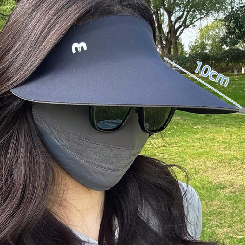 Foldable Seamless Wide Brim Visor Hat Quick-Dry Anti Uv Sun Protection Hat Nylon Hat Non-Marking Sun Cap Women Summer Gift