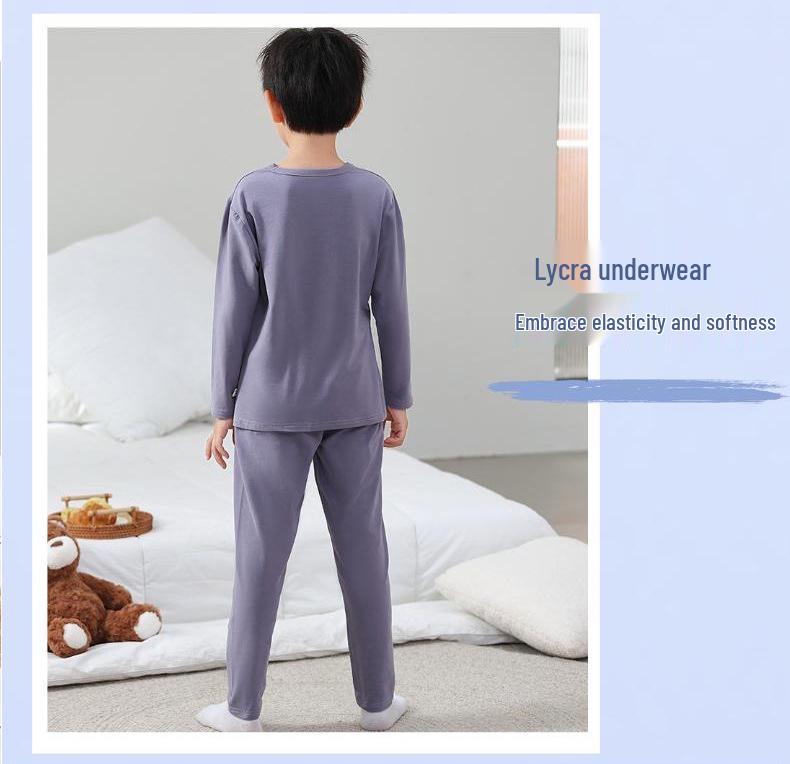 Chłopięcy Termiczny Bawełniany Zestaw Bielizny Lycra - Jesień/Zima 2025