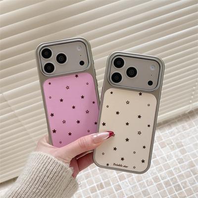 Minimalist Twinkle Star Phone Case For iPhone 17 Pro 16 15 14 Pro Max with Glitter Gold Shockproof 17pro Protective Cover Cases