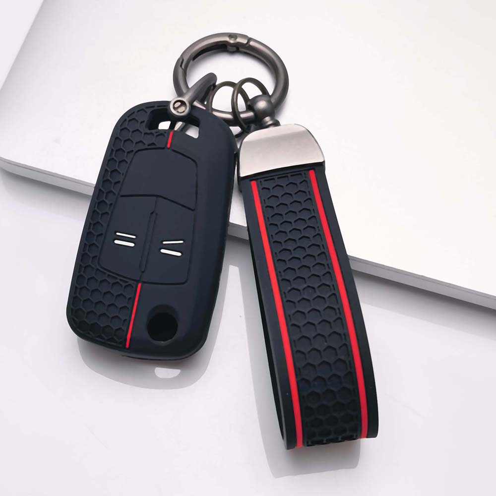 Key Cover with keychain for Opel astra h corsa d vectra c zafira b zafira Anti-Scratch Guard Shockproof Protection Soft Grip Texture Responsive