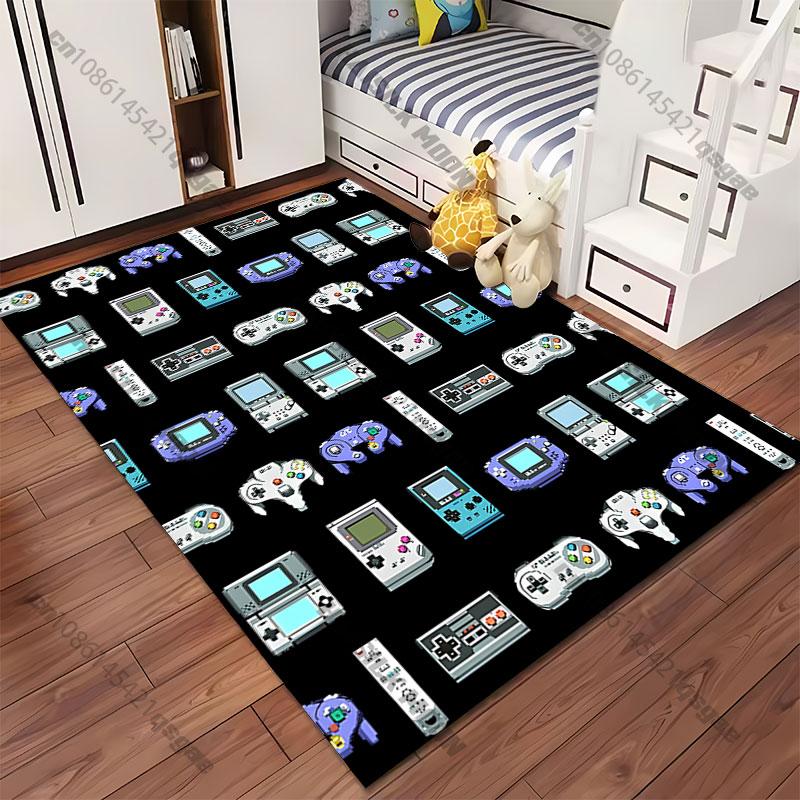Retro gaming consoles controllers collection carpet Yoga living room room decor children's crawling mat doormat area rug