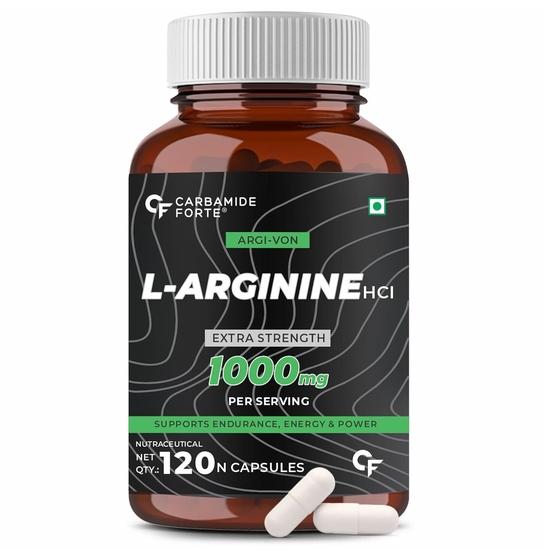 

Carbamide Forte L-Arginine, Creatine 1000mg Supplement for Adults Per Serving -Veg Capsules 120 Count