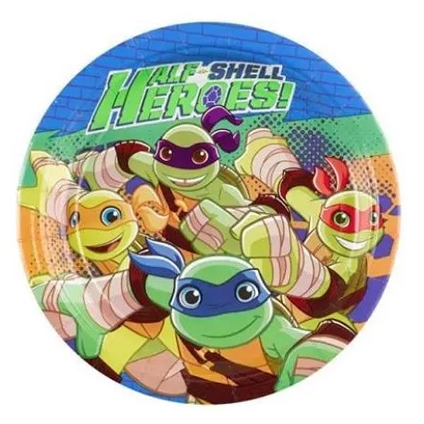 Amscan Half Shell Heroes Paper Party Plates (Pack of 8)