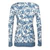 Women's  Slim Bottom T-shirt Fashion Casual Gradient Printing Round Neck Pullover Long Sleeve Top